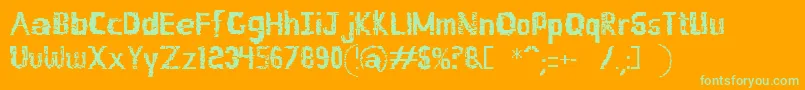 Buildlight Font – Green Fonts on Orange Background