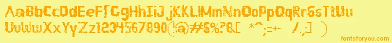 Buildlight Font – Orange Fonts on Yellow Background