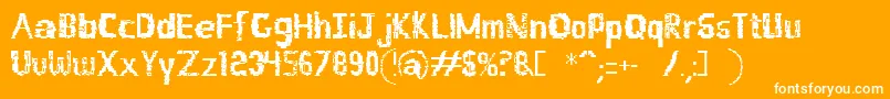 Buildlight Font – White Fonts on Orange Background
