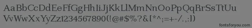 Imperiumserif Font – Black Fonts on Gray Background