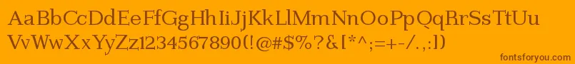 Imperiumserif Font – Brown Fonts on Orange Background
