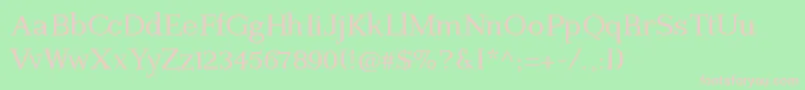 Imperiumserif Font – Pink Fonts on Green Background