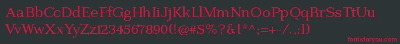 Imperiumserif Font – Red Fonts on Black Background