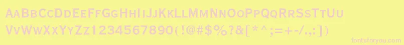 fuente Copperplategothicstd30bc – Fuentes Rosadas Sobre Fondo Amarillo
