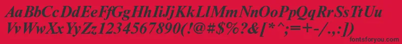 NewtongttBolditalic Font – Black Fonts on Red Background