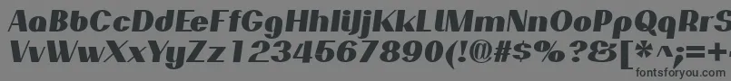 フォントPassionsanspdarBlackitalic – 黒い文字の灰色の背景