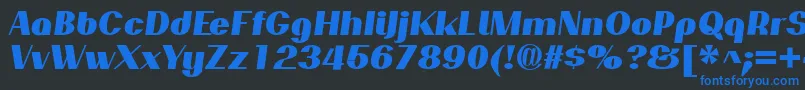 PassionsanspdarBlackitalic Font – Blue Fonts on Black Background