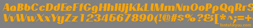 PassionsanspdarBlackitalic Font – Orange Fonts on Gray Background