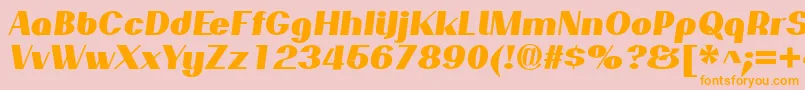 PassionsanspdarBlackitalic Font – Orange Fonts on Pink Background