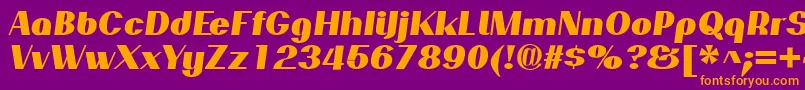 PassionsanspdarBlackitalic Font – Orange Fonts on Purple Background