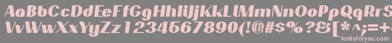 PassionsanspdarBlackitalic Font – Pink Fonts on Gray Background