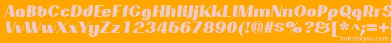 PassionsanspdarBlackitalic Font – Pink Fonts on Orange Background