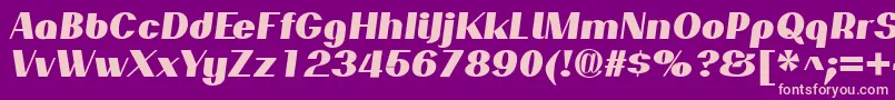 PassionsanspdarBlackitalic Font – Pink Fonts on Purple Background