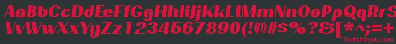 PassionsanspdarBlackitalic Font – Red Fonts on Black Background