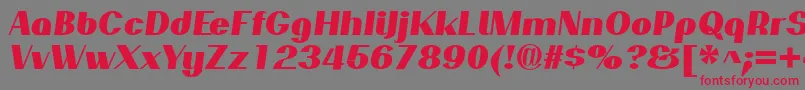 PassionsanspdarBlackitalic Font – Red Fonts on Gray Background