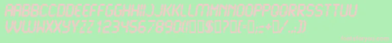 LcdUltra Font – Pink Fonts on Green Background