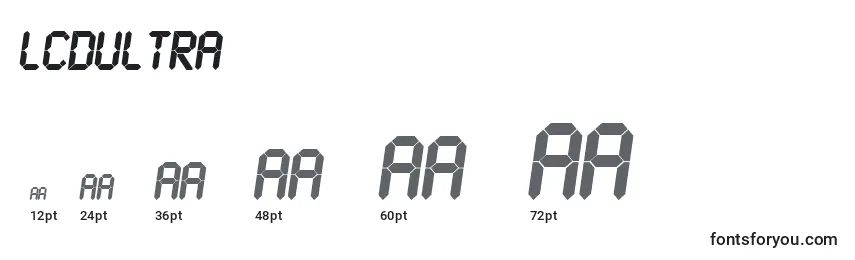 LcdUltra Font Sizes
