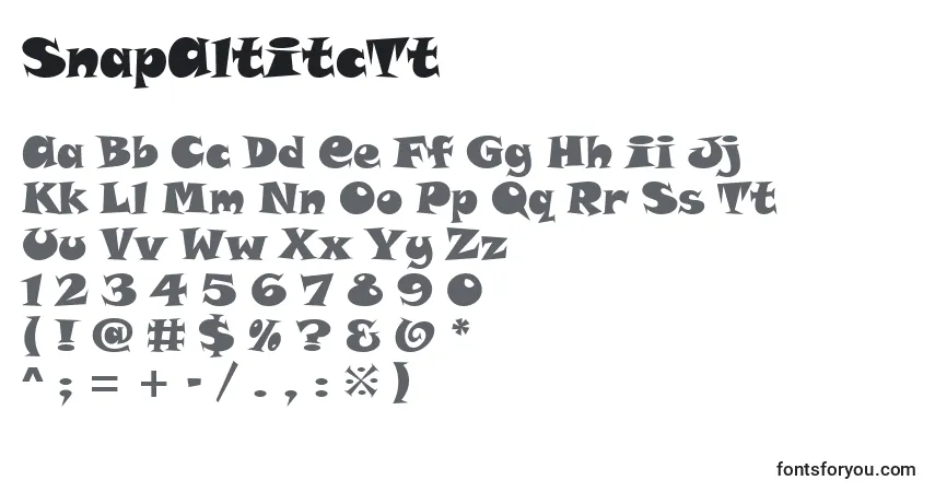 Шрифт SnapAltItcTt – алфавит, цифры, специальные символы