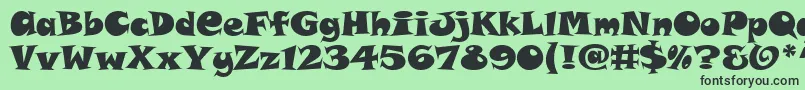 SnapAltItcTt Font – Black Fonts on Green Background