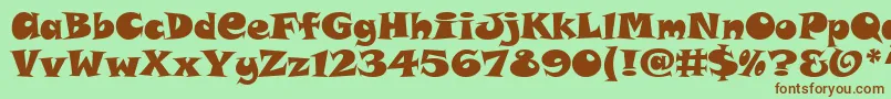 More about SnapAltItcTt Font SnapAltItcTt Font – Brown Fonts on Green Background