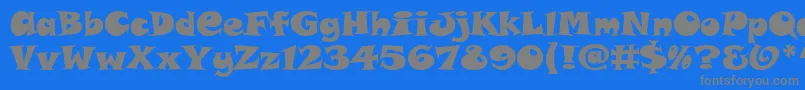 フォントSnapAltItcTt – 青い背景に灰色の文字