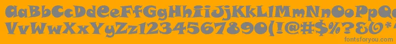 SnapAltItcTt Font – Gray Fonts on Orange Background