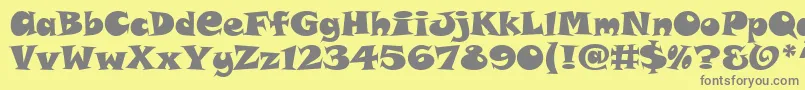 SnapAltItcTt Font – Gray Fonts on Yellow Background