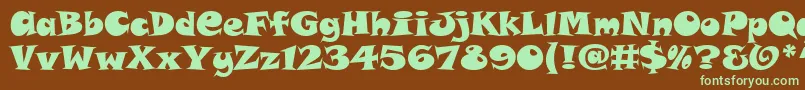 SnapAltItcTt Font – Green Fonts on Brown Background