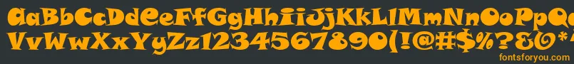 SnapAltItcTt Font – Orange Fonts on Black Background