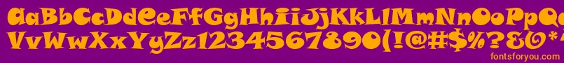 SnapAltItcTt Font – Orange Fonts on Purple Background