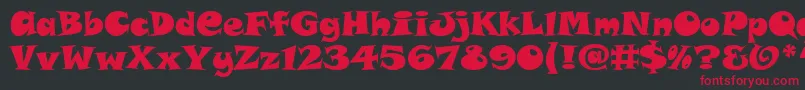 SnapAltItcTt-Schriftart – Rote Schriften auf schwarzem Hintergrund