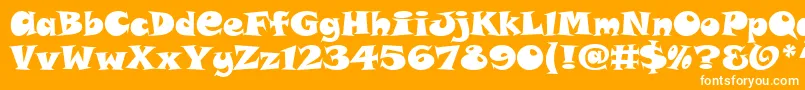 SnapAltItcTt Font – White Fonts on Orange Background