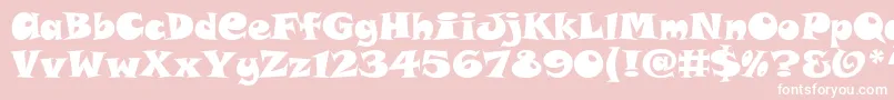 SnapAltItcTt Font – White Fonts on Pink Background