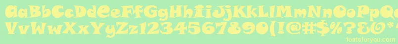 SnapAltItcTt Font – Yellow Fonts on Green Background