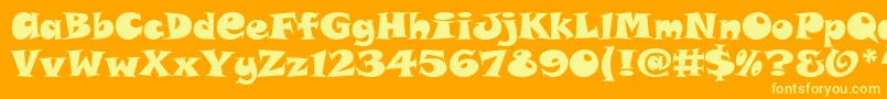 SnapAltItcTt Font – Yellow Fonts on Orange Background