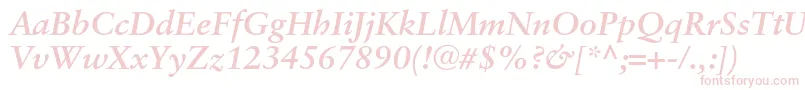 SaboncBolditalic Font – Pink Fonts on White Background