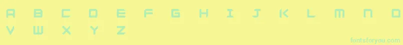 Ginzadem Font – Green Fonts on Yellow Background