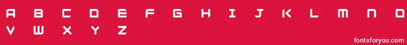 Ginzadem Font – White Fonts on Red Background