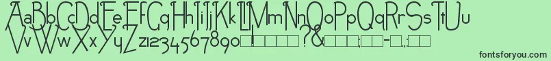 Шрифт NEB – чёрные шрифты на зелёном фоне