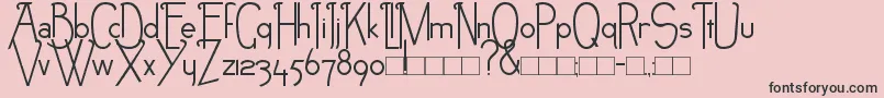 NEB-Schriftart – Schwarze Schriften auf rosa Hintergrund