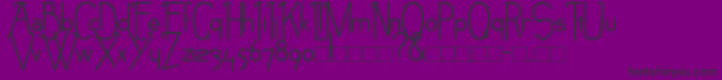 NEB-Schriftart – Schwarze Schriften auf violettem Hintergrund