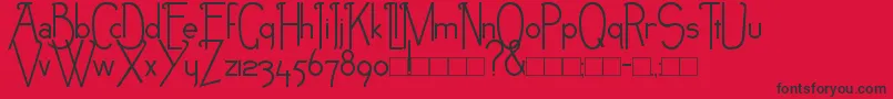 NEB-fontti – mustat fontit punaisella taustalla