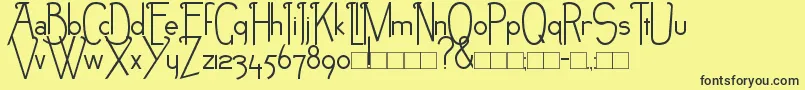 Шрифт NEB – чёрные шрифты на жёлтом фоне