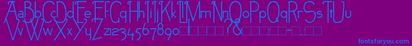 NEB Font – Blue Fonts on Purple Background