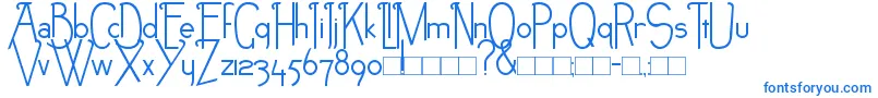 Шрифт NEB – синие шрифты на белом фоне