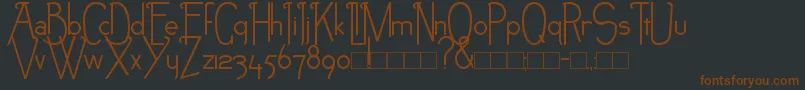 NEB Font – Brown Fonts on Black Background