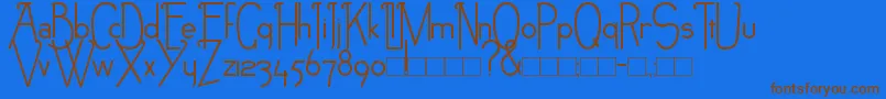 Шрифт NEB – коричневые шрифты на синем фоне