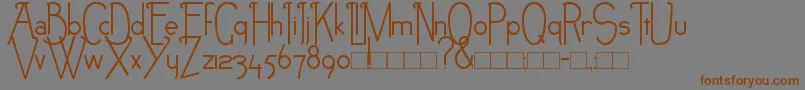 Шрифт NEB – коричневые шрифты на сером фоне