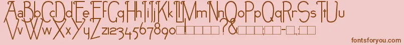 NEB Font – Brown Fonts on Pink Background