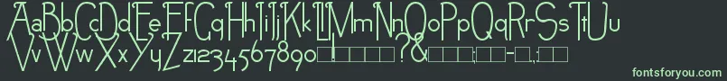 NEB Font – Green Fonts on Black Background